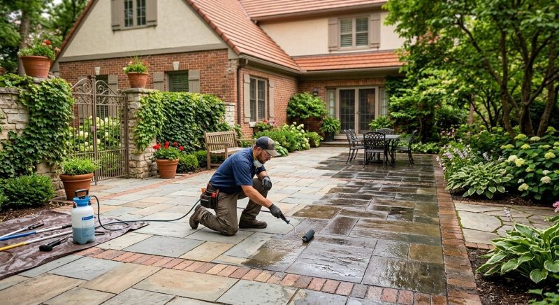 Flagstone Sealing in Bellevue, WA