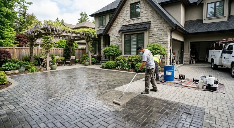 Paver Driveway Sealing in Bellevue, WA